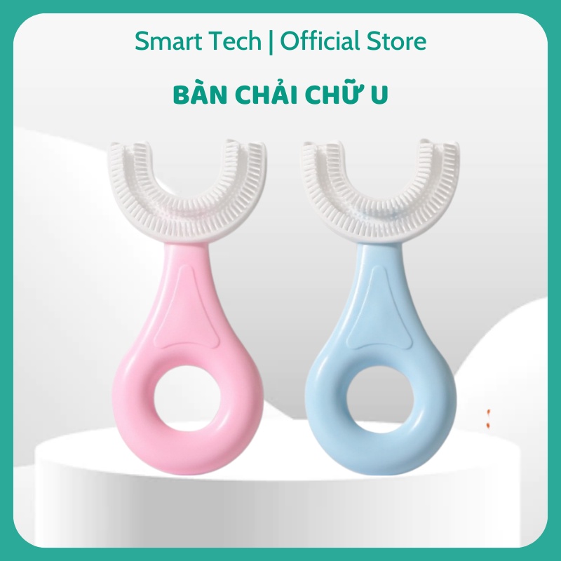 Bàn chải đánh răng chữ U cầm tay cho bé Kity, bàn chải chữ U chất liệu Silicon chịu được lực cắn, cho bé từ 2-6 tuổi