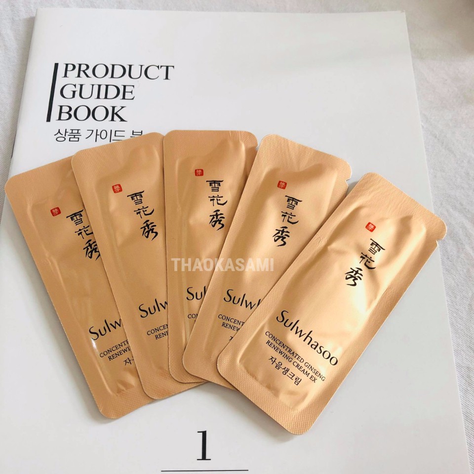 [CHÍNH HÃNG] Sample Kem Dưỡng Nhân Sâm Chống Lão Hóa Sulwhasoo Concentrated Ginseng Renewing Cream 1ml