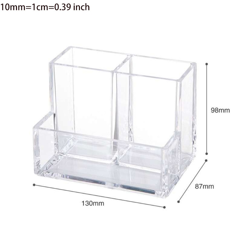 Giá Đỡ Bút Chì 4 Ngăn Bằng Acrylic Trong Suốt Để Bàn Tiện Dụng