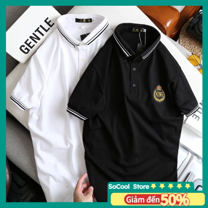 Áo thun nam cổ trụ tay ngắn đẹp cotton cao cấp hàng hiệu chuẩn phong cách Hàn Quốc AN11 - Socool Store