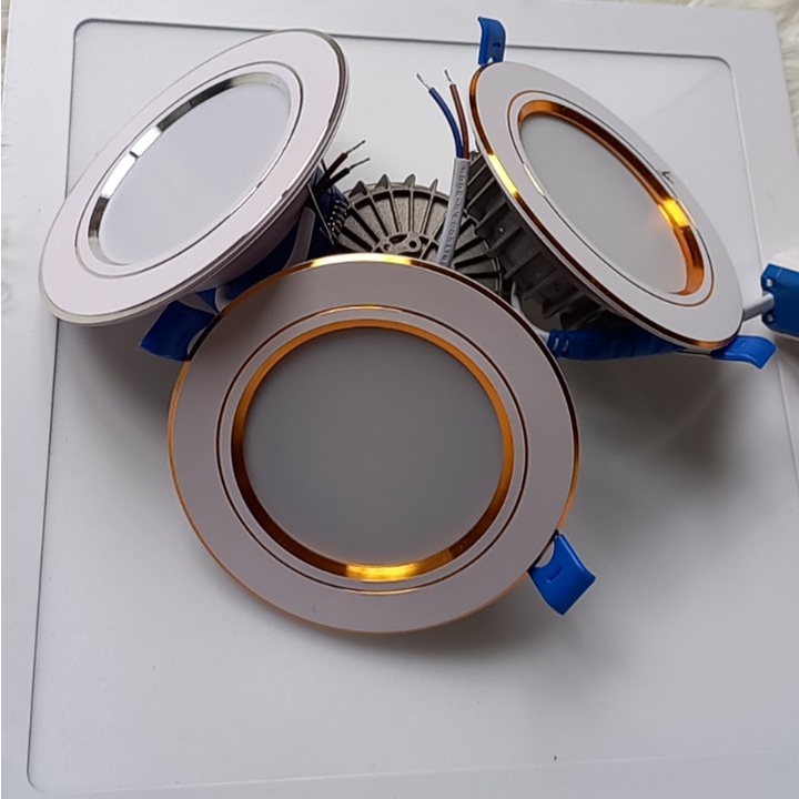 D01 -Đèn LED Âm Trần Đế Đúc, Đế Tản, Đèn Trần Mắt Trâu 7W (Liền Thể) Phi 90mm, Trang Trí trần Thạch Cao