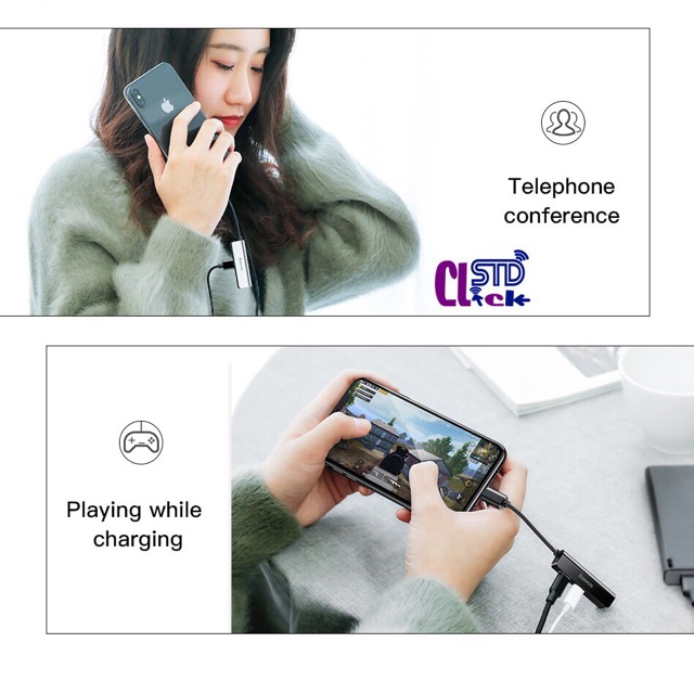 Jack chuyển Lightning sang Audio 3.5 và lightning đàm thoại