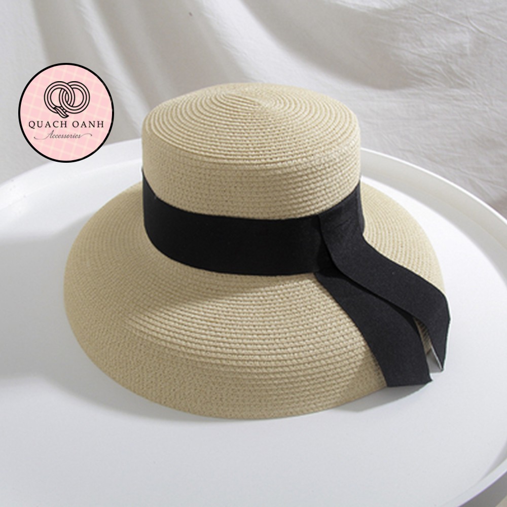 Mũ cói mềm, nón cói đi biển chuông lồng đèn phong cách vintage chống nắng – MC27