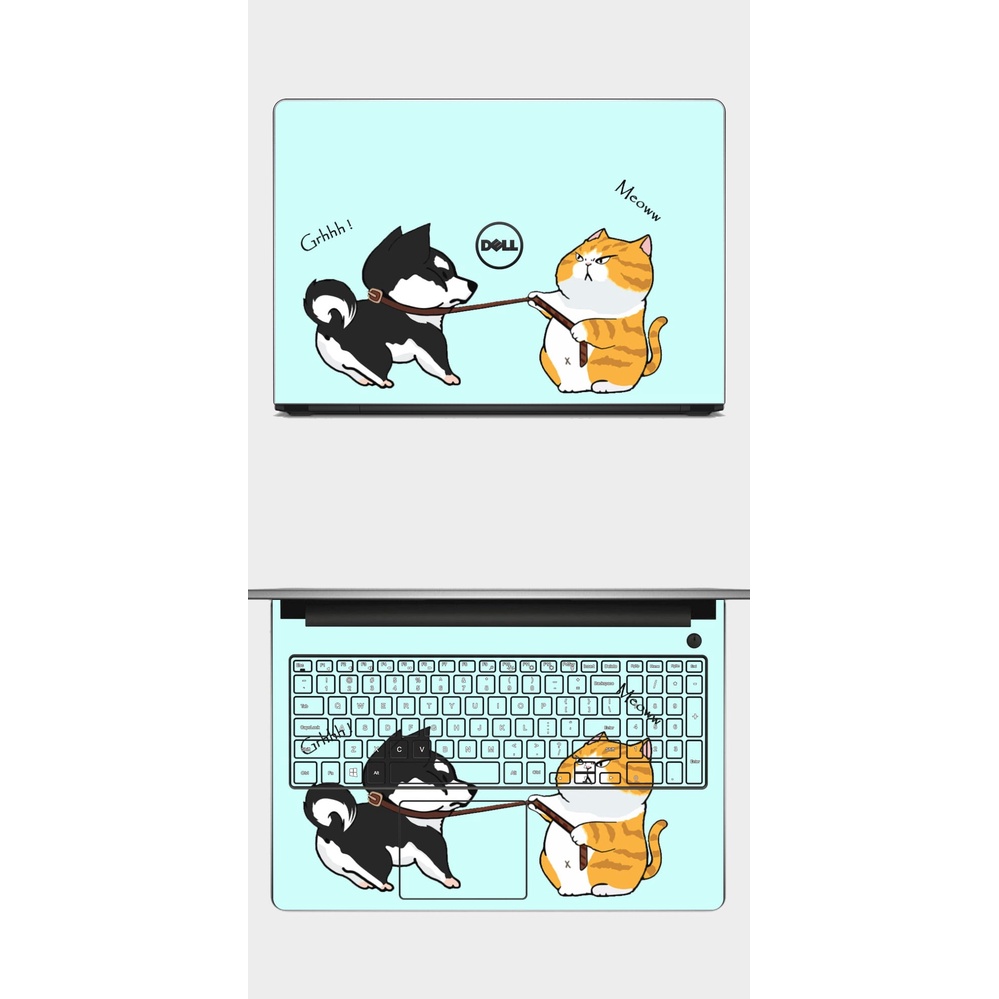 [MÈO CUTE 2] Skin dán Laptop in hình Mèo cute. Đủ các dòng máy: Asus. Acer, Dell, HP,... In hình theo yêu cầu