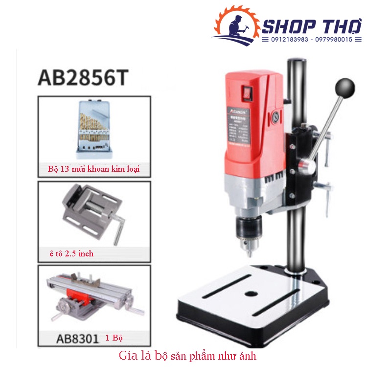 Combo máy khoan bàn nhỏ Aoben AB2856T đa chức năng điện 220v
