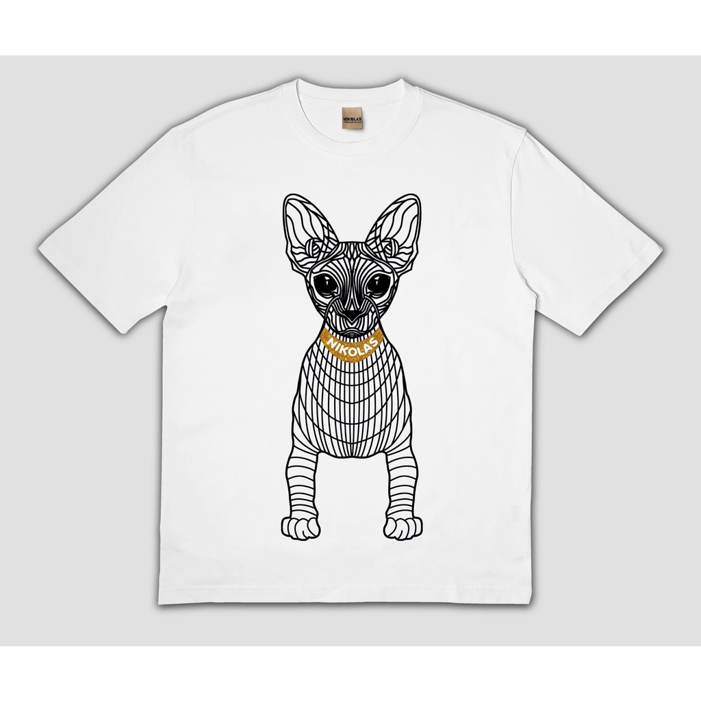 Áo thun nam nữ AZILA132 in Mèo ai cập chất liệu cotton 100% thoáng mát