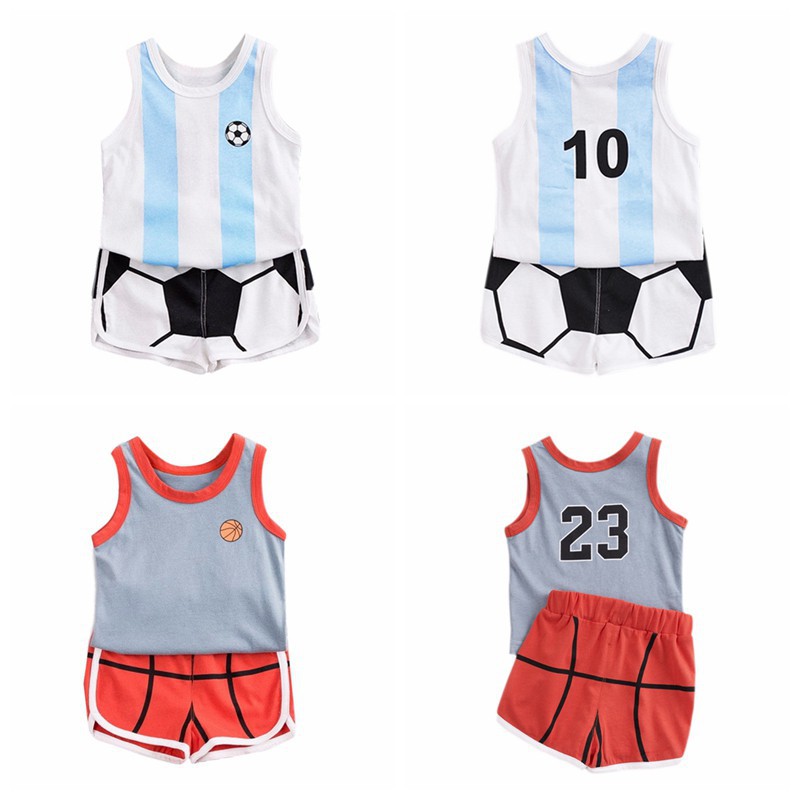 Bộ quần áo bóng rổ phong cách thể thao cho bé trai