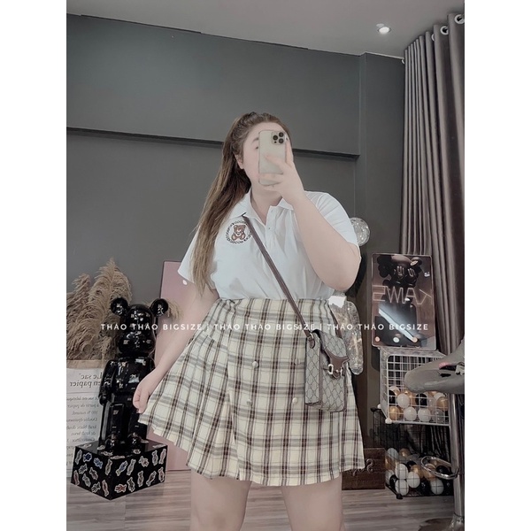 SET ÁO POLO GẤU THÊU + CV KATE - MÚP BIGSIZE 60-100KG