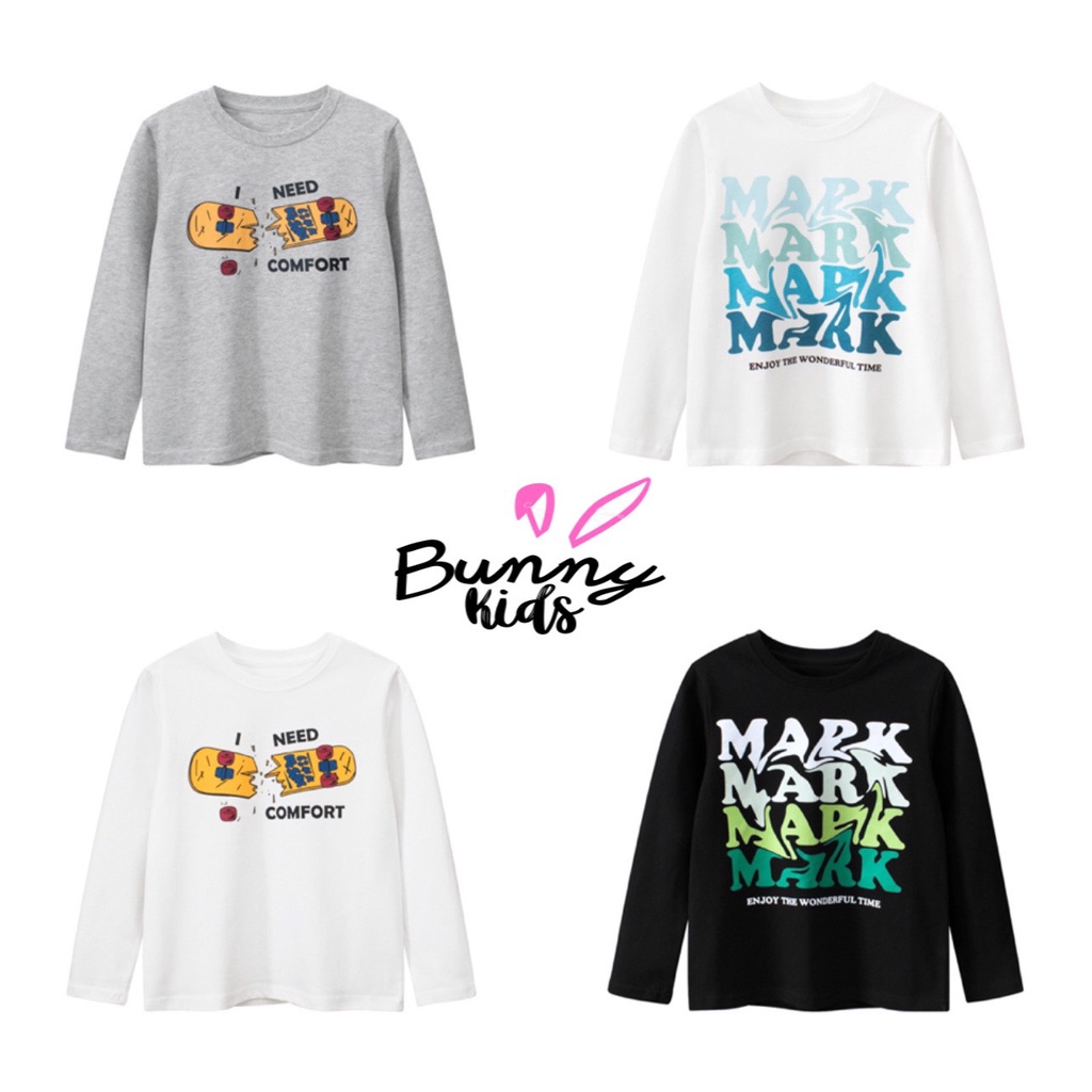 Áo dài tay cỡ đại cho bé trai Grrr in hình vui nhộn chất cotton