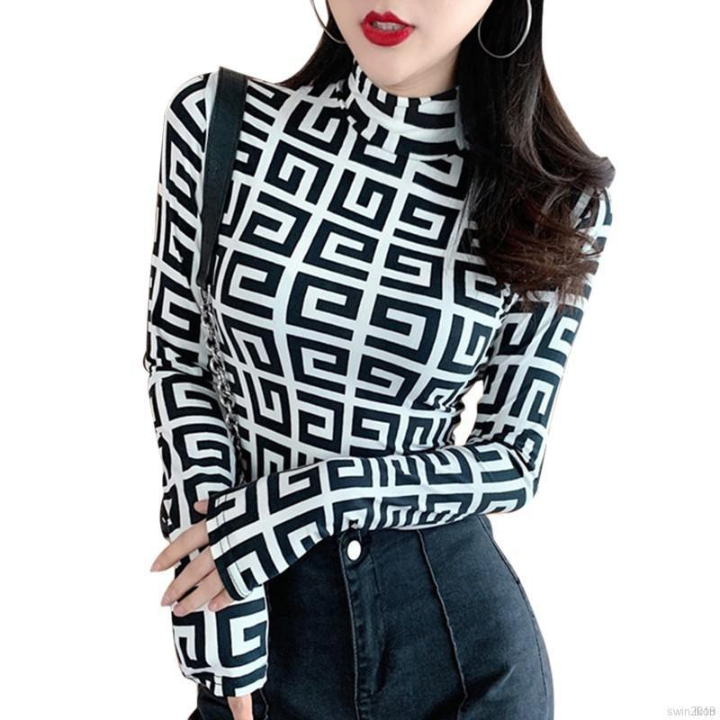 Áo Croptop Tay Dài Hoạ Tiết Da Báo Thiết Kế Ôm Sát Quyến Rũ