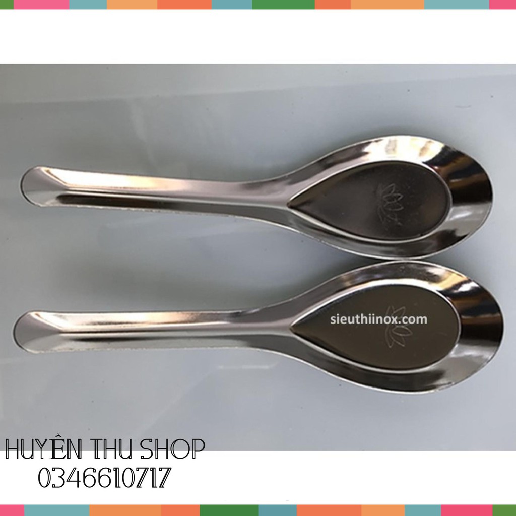 Combo 2 chiếc thìa phở inox cán dài loại dày