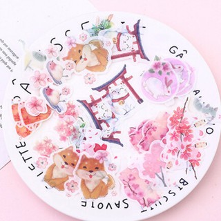 set 40 sticker ngộ nghĩnh phong cách nhật bản - trang trí sổ tay,  sổ planner