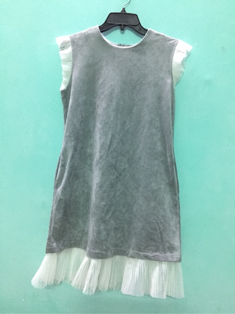 Đầm nhung xám HNOSS