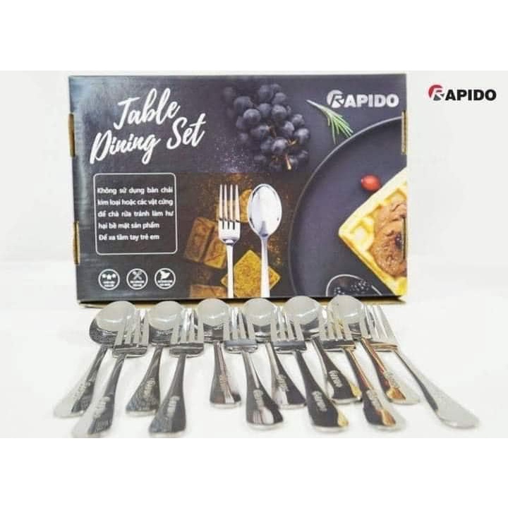 Bộ 12 thìa dĩa RAPIDO cực xịn