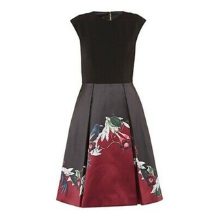 Đầm Ted Baker Black Mhia Bejewelled Shadows Full Dress