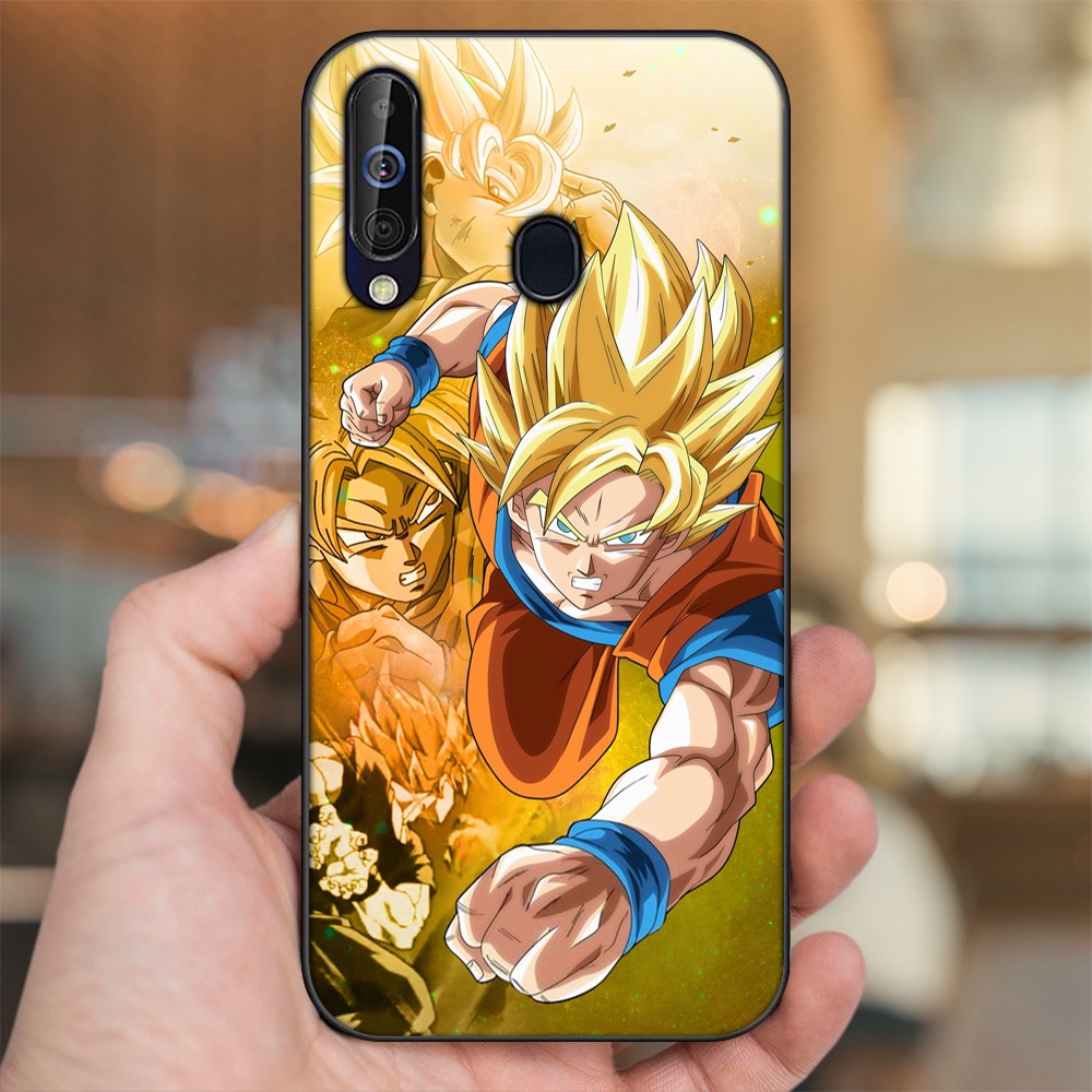 Ốp lưng Samsung A8s, A60, M30 viền đen in hình Goku Dragon Ball