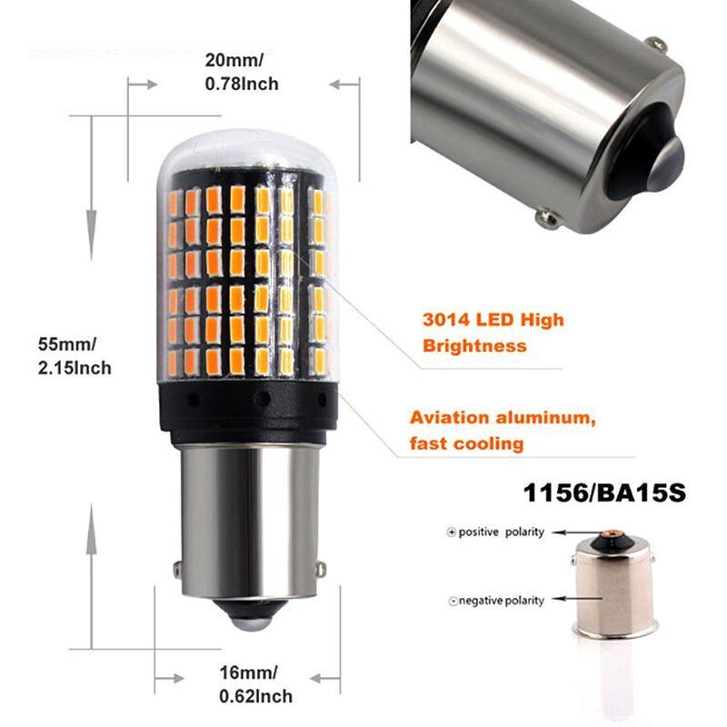 Bóng Đèn Led Chân 1156 - Lắp Đèn Xi Nhan Ô Tô 144SMD 3014