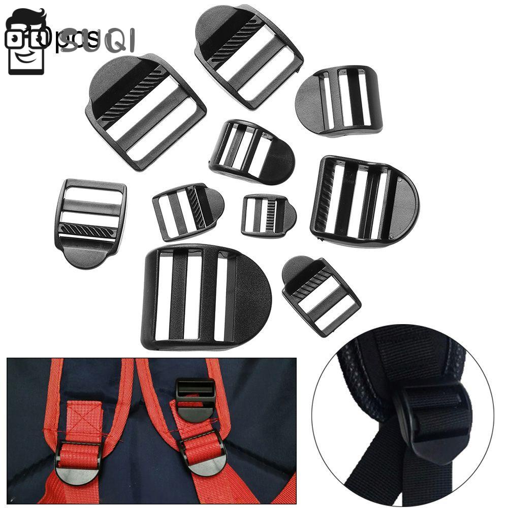 Set 10 khóa dây đeo balo bằng nhựa màu đen chất lượng cao | BigBuy360 - bigbuy360.vn