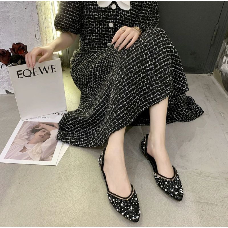 [Mã FATHANG5 giảm 10K đơn 50K] GIÀY BÚP BÊ ĐÍNH ĐÁ ĐẾ DẺO MẪU MỚI - freeship hàng có sẵn | BigBuy360 - bigbuy360.vn