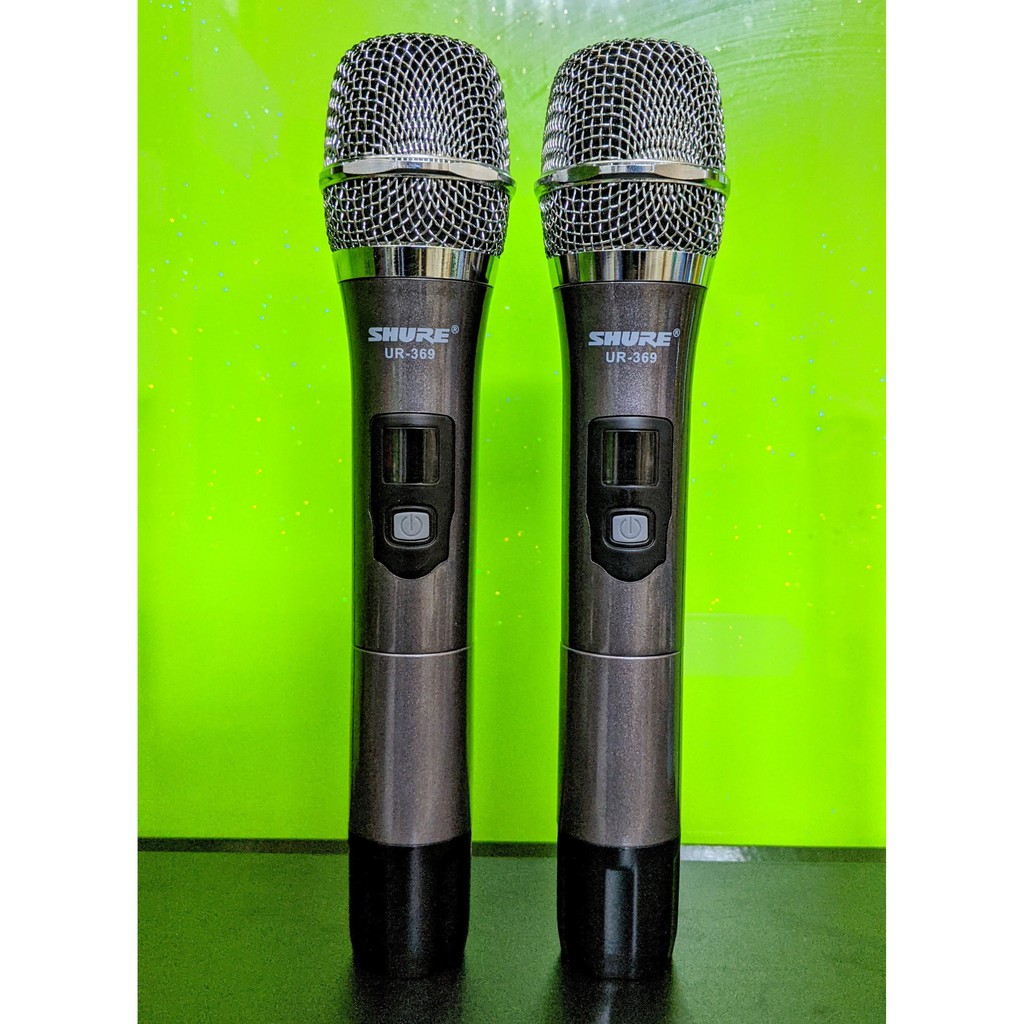 [Hàng Chuẩn] Micro không dây cao cấp Shure UR 369. Hát karaoke hay. Hút âm tốt hát micro nhẹ...bảo hành 12 tháng