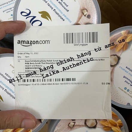 Tẩy da chết body DOVE Mỹ Macca Lựu đỏ giúp da mịn màng chiết xuất từ thiên nhiên - Dr MaiLe