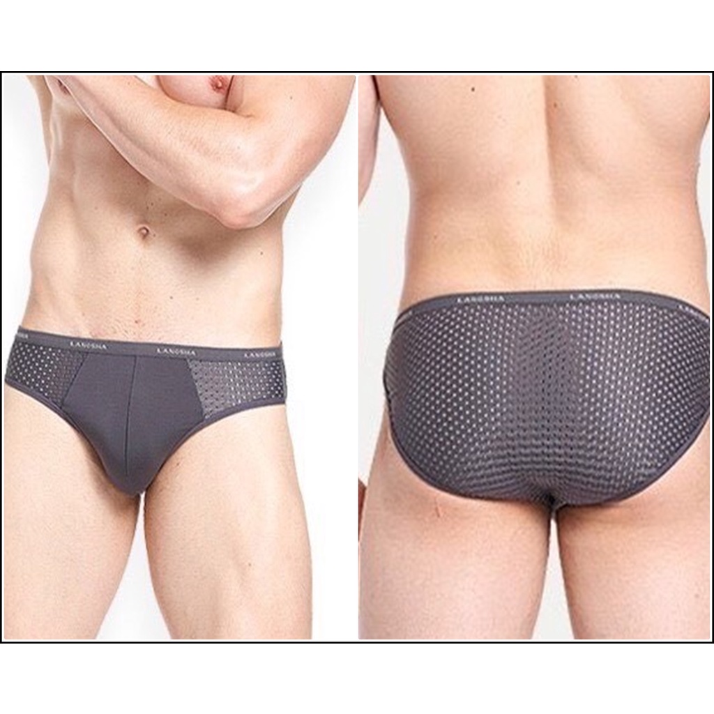 Có size lớn:  = set 6 Quần lót nam, Quần sịp nam lưới Nhật, Thun lạnh thông hơi