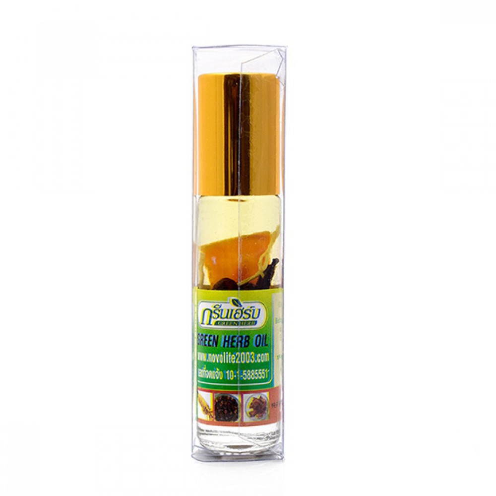 Dầu gió Thái Lan dạng lăn sâm thảo dược Green Herb Oil 8cc