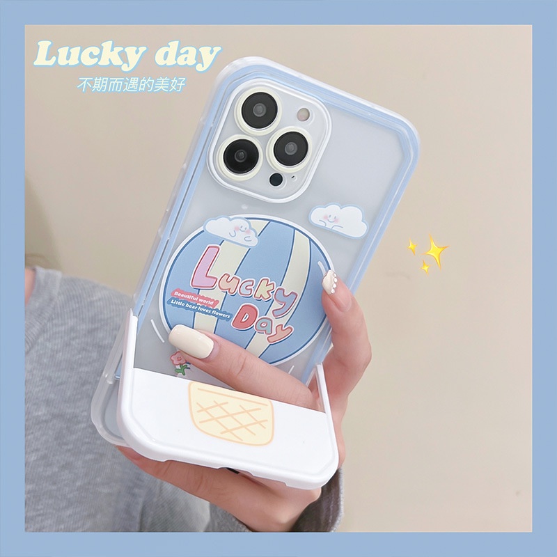 Ốp Điện Thoại In Hoạt Hình Kèm Giá Đỡ Cho for iphone 14 / 13Pro 12 / xs / 6 / 7 / 8PLUS