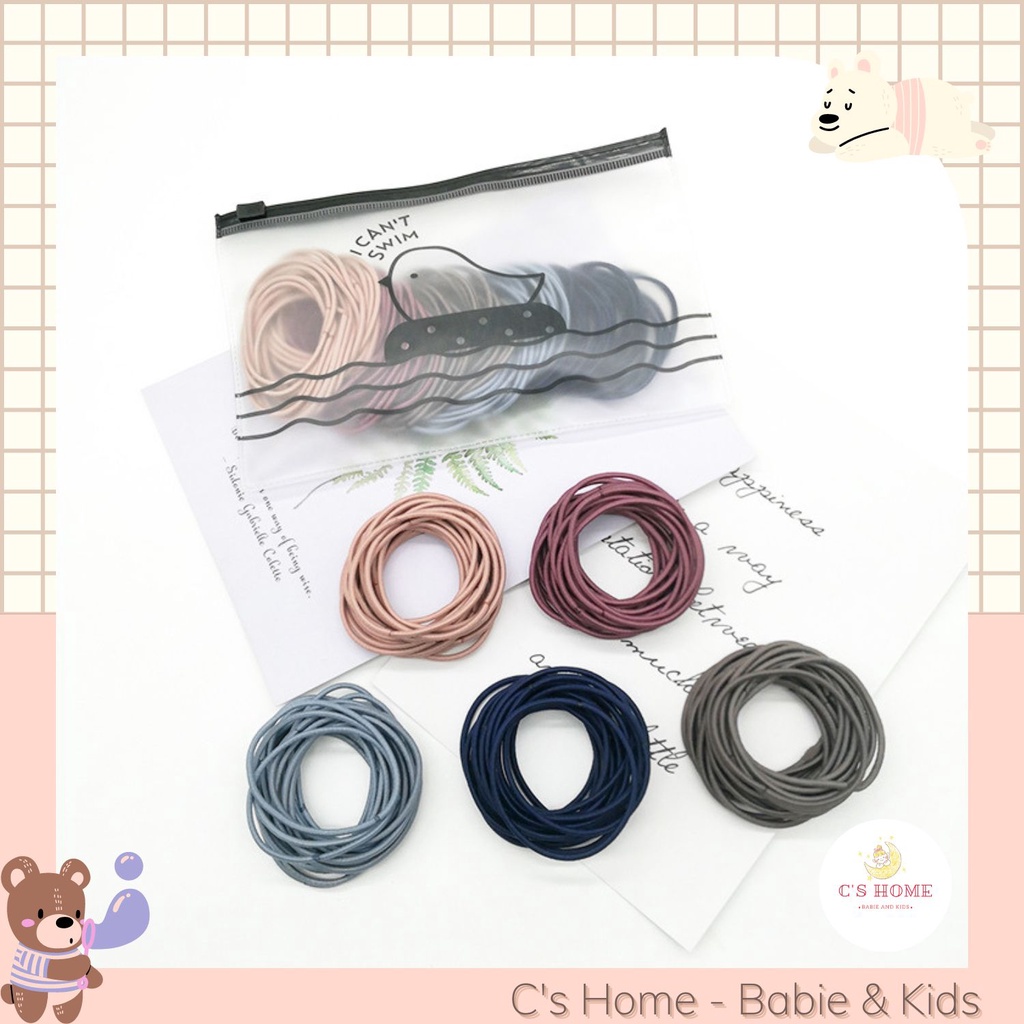 Chun buộc tóc - dây chun buộc tóc siêu dai và đàn hồi, nhiều màu cho bé gái