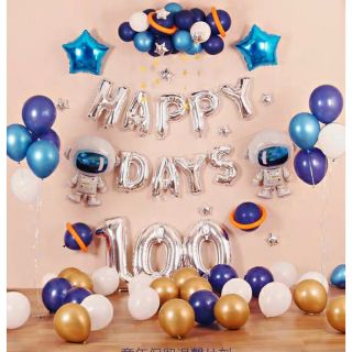 Set bóng bay trang trí sinh nhật chủ đề phi hành gia ver 8 - Bống Balloon Shop