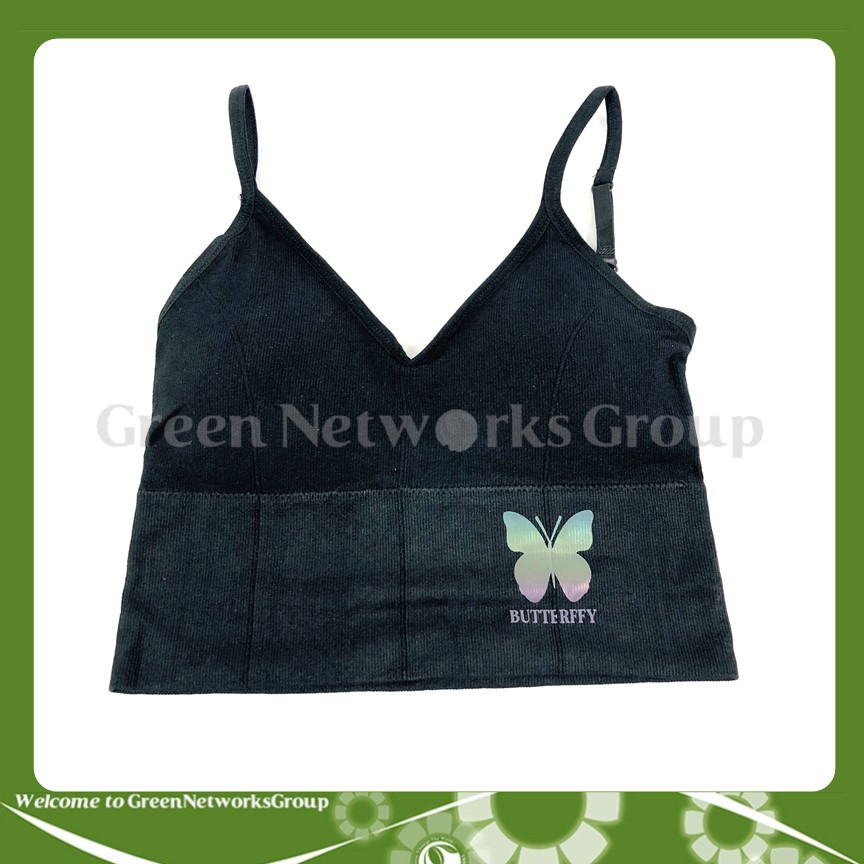 Áo bra hai dây hình con bướm ( màu đen ) Greennetworks