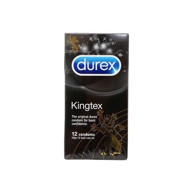 Bao Cao Su Durex Kingtex Size Nhỏ Vừa Vặn 49mm Ôm Sát | BCS Ok An Toàn Latex Tự Nhiên Hộp 12 Cái - Đóng Gói Che Tên SP