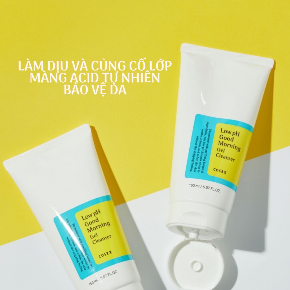 Sữa rửa mặt Cosrx Low Ph Good Morning Gel Cleanser - Mẫu mới tuýp mini 50ml