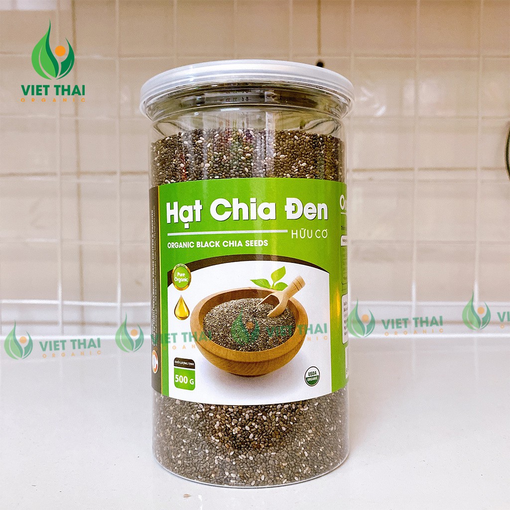 Hạt chia đen [ CHẤT LƯỢNG ] Hạt chia Bolivia hữu cơ ( Gói 500gr )