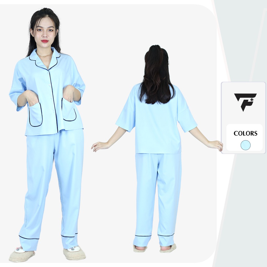 Pijama cánh dơi quần dài Lụa cao cấp mặc nhà mặc ngủ dễ thương FPLUS 297