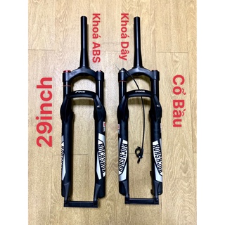 Phuộc Hơi Cổ bầu RockShox 29inch Khoá Dây, Khoá ABS  Đen Nhám Cho Xe Đạp