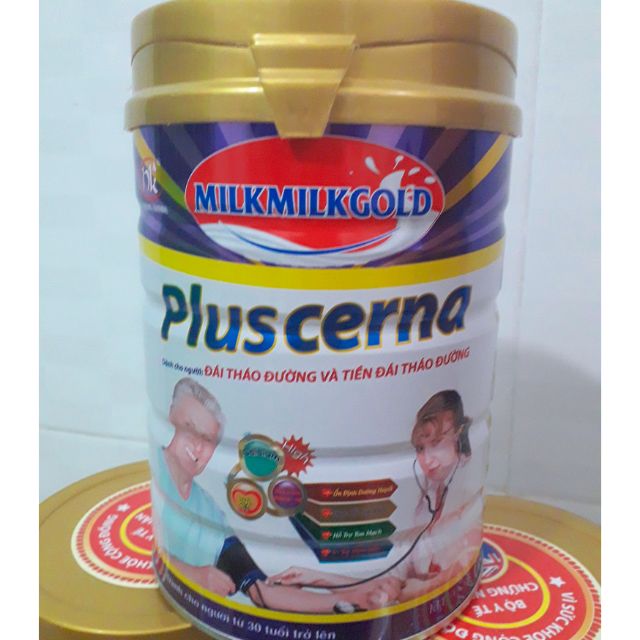 COMBO 2 hộp Sữa bột dinh dưỡng đặc biệt dành cho người tiểu đường MilkMilkGold Pluscerna lon 900g