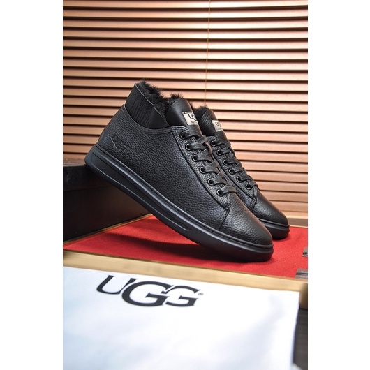 Giày thể thao nam cổ cao lót lông siêu ấm thương hiệu Gucci GC cao cấp da thật