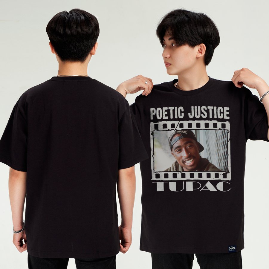 Áo thun nữ cổ tròn Tupac phông Mỹ local brand MVR KK3799