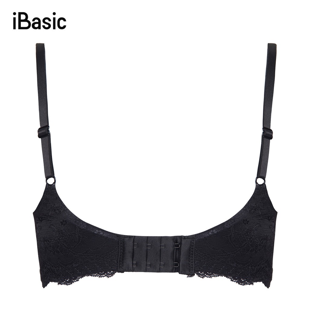 Áo ngực mút mỏng không đường may phối ren iBasic BRAW061