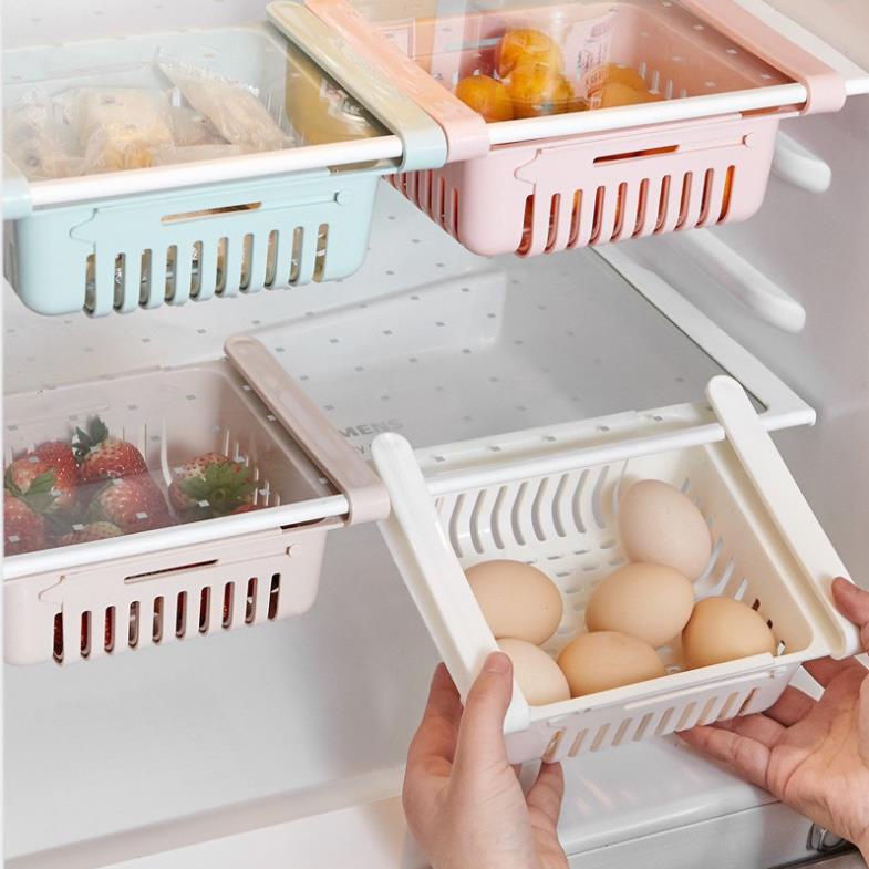 Rổ nhựa vuông treo ngăn tủ lạnh tiện lợi, thông minh / đựng thực phẩm