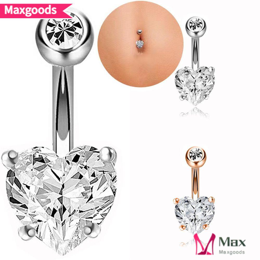 Khuyên Rốn Hình Trái Tim Bằng Thép 316L Không Cần Xỏ Khuyên Cho Nữ|Khuyên Rốn Giả