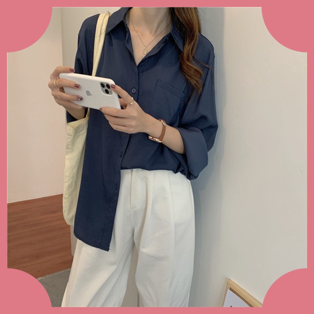 Set áo sơ mi + quần culottes dáng dài Mã 89 - Đặt hàng trên livetream