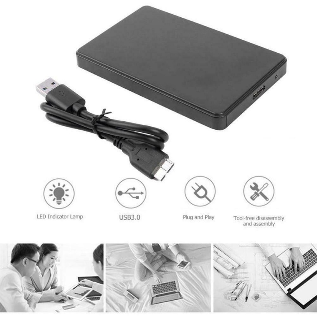 Hộp đựng ổ cứng gắn ngoài HDD USB 3.0/ 2.0 5Gbps SATA 2.5inch