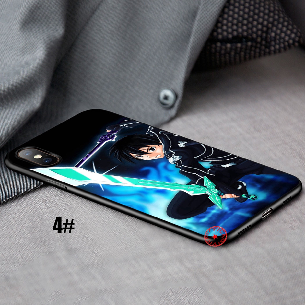 Ốp điện thoại TPU mềm in hình anime Sword Art Online cho iPhone X XR XS Max 8 7 6S 6 Plus 5 5S SE