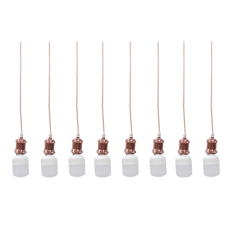 Bộ 8 dây đèn thả cổ điển bóng đèn led búp trụ trang trí 13w