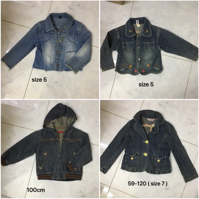 Áo khoác jean bé gái 4-6 tuổi