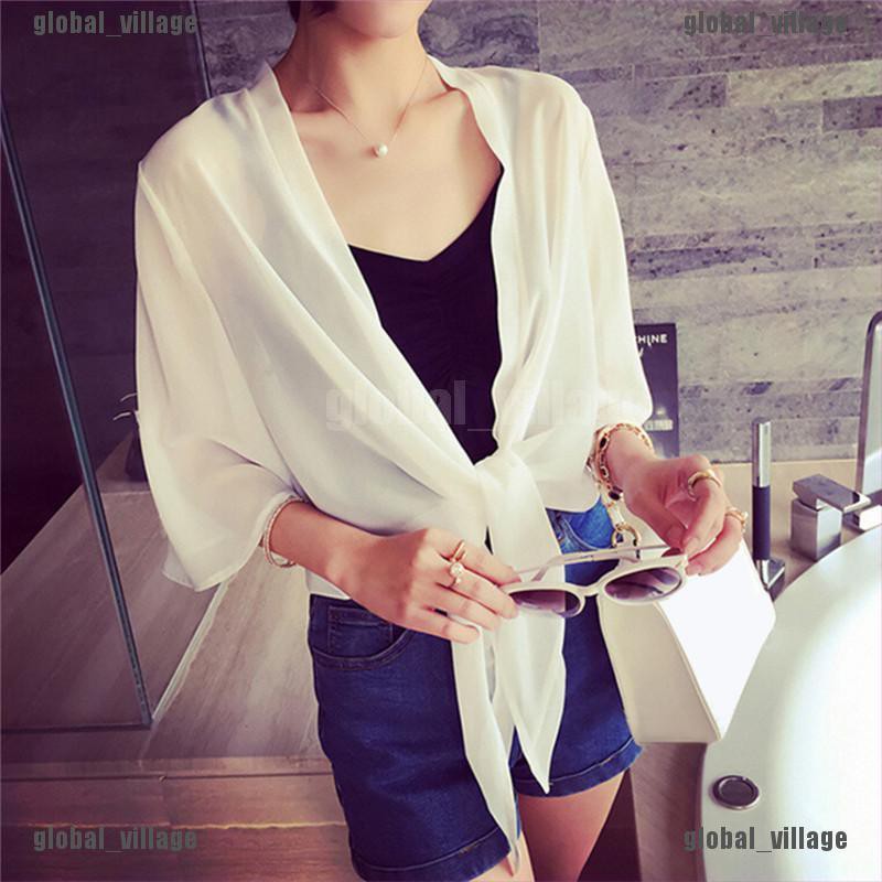 Áo khoác Cardigan chống nắng mặc ngoài bikini quyến rũ cho nữ