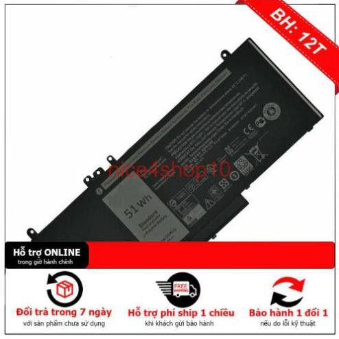 [Hàng zin ] Pin Laptop Dell Latitude 14 E5450 15 E5550 12 E5250 G5M10 51Wh