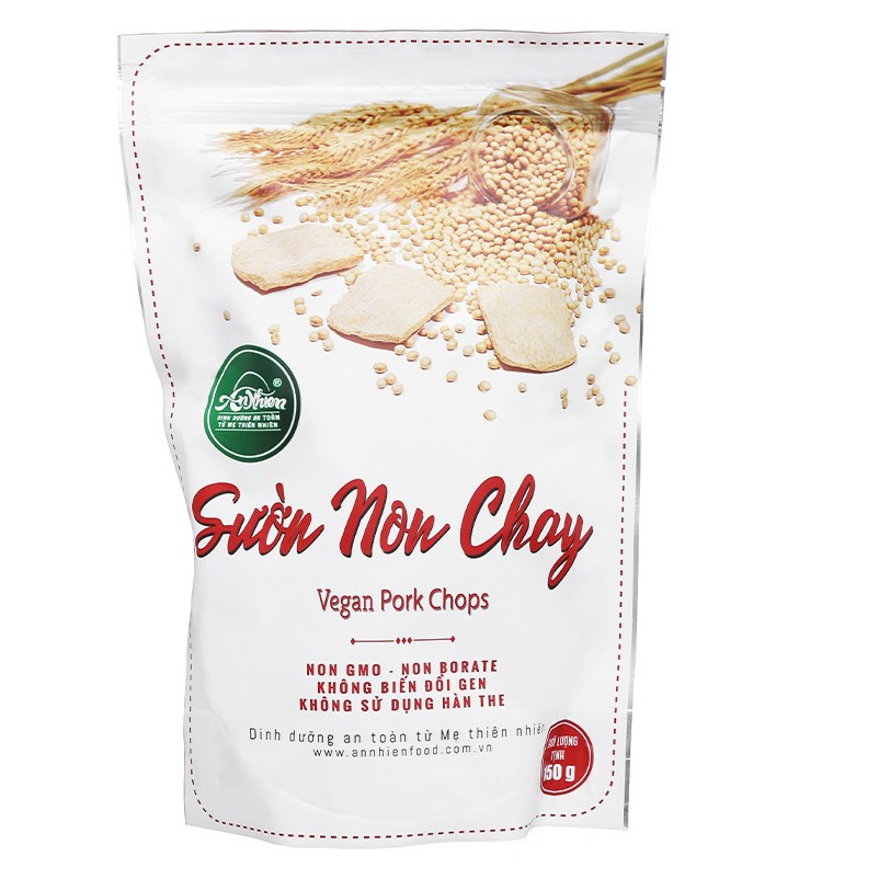 Sườn non chay / Cốt lết chay / Heo lát chay / Bò lát chay / Sườn ống lúa mạch An Nhiên gói 150g
